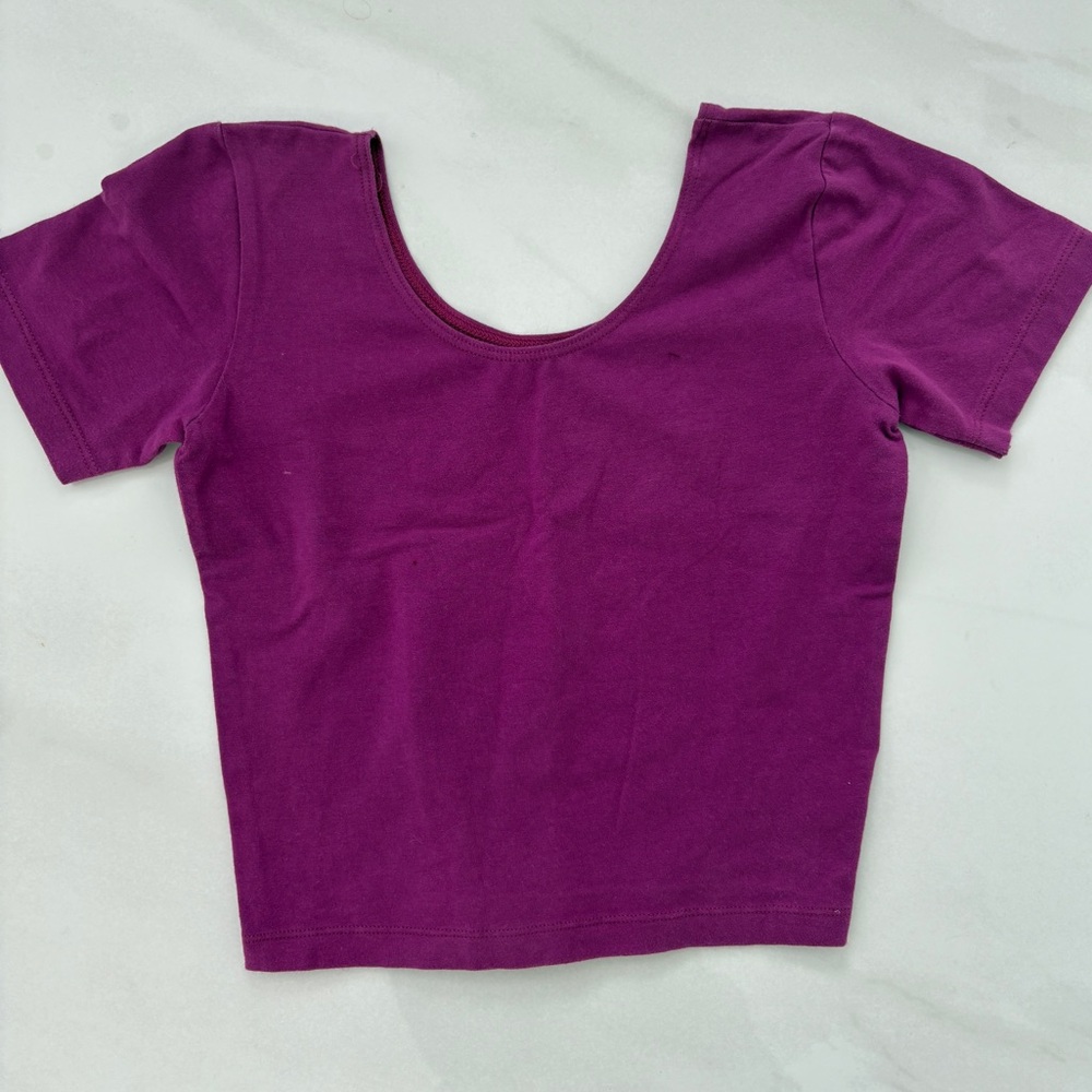 Women’s Scoop Neck Short Sleeve Top - Purple
